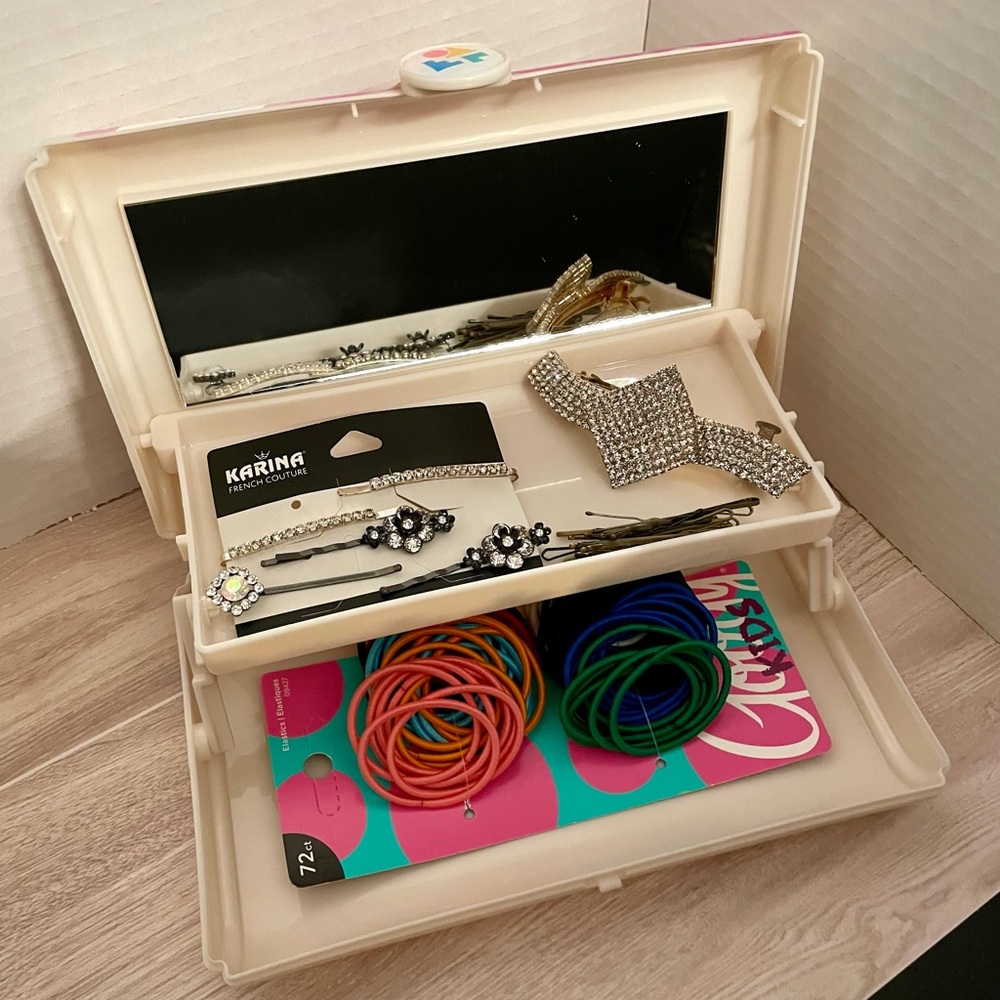 Caboodles Take It Tote Organizer with Floral Design NWT